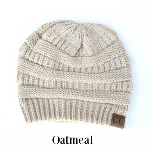 CC Knit Beanie - Oatmeal - Picture 1 of 2